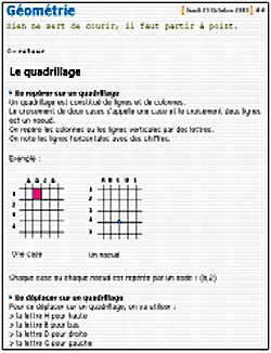 Geometry page from eloce.free.fr